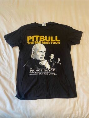 Pitbull 'The Bad Man Tour' Men's Black Graphic T-Shirt